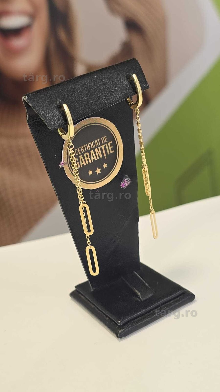 Cercei aur 14 K, 2.72 gr. (ECA 39 / b17720.3) – Garantie 2 ani