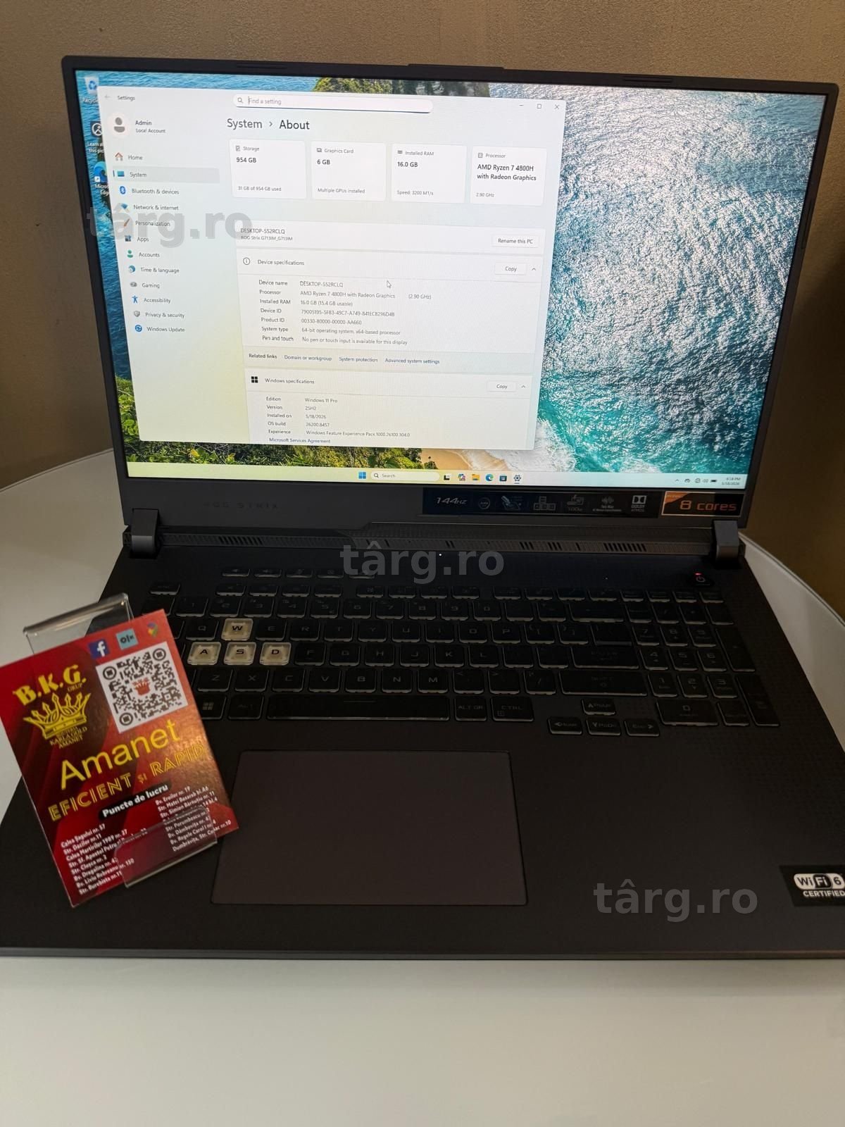 Asus Rog Strix Amanet BKG