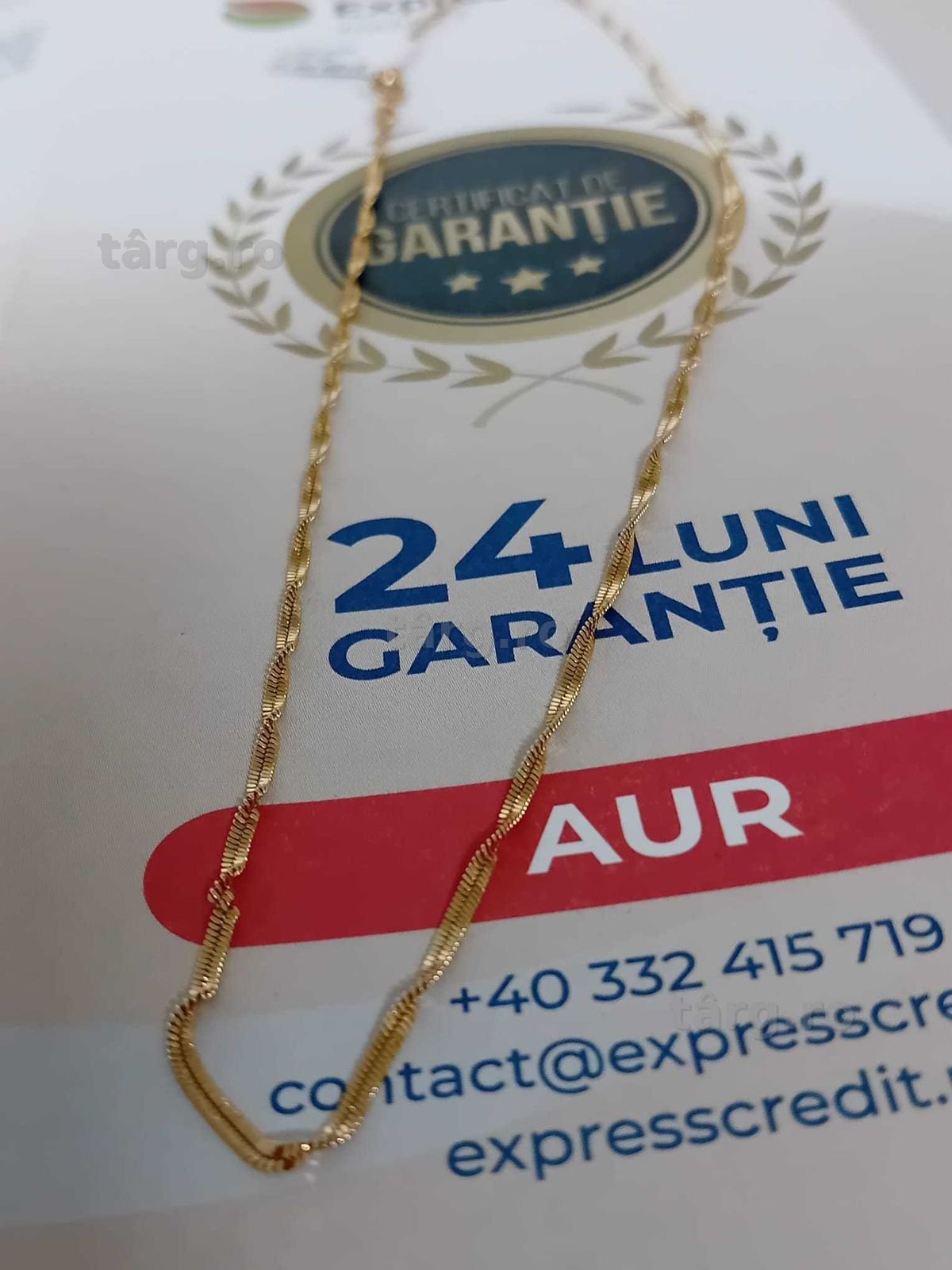 Lant aur 18k [Tomesti-b:33301.2]-Garantie 2 ani! 3