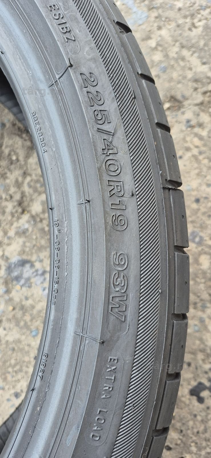 4 anvelope vara Bridgestone 225/40/19,dot 2022.Pretul este pe bucata. 7