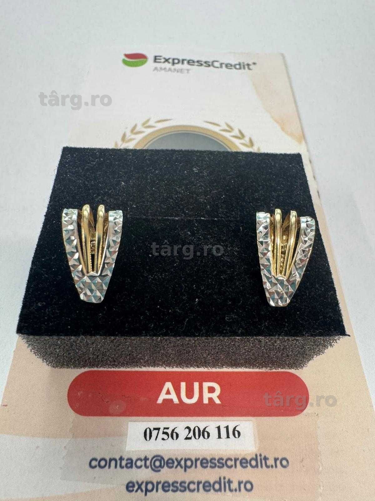 Cercei din aur 14k (68910.2/ 10 Pacurari 1) Garantie 2 ani!