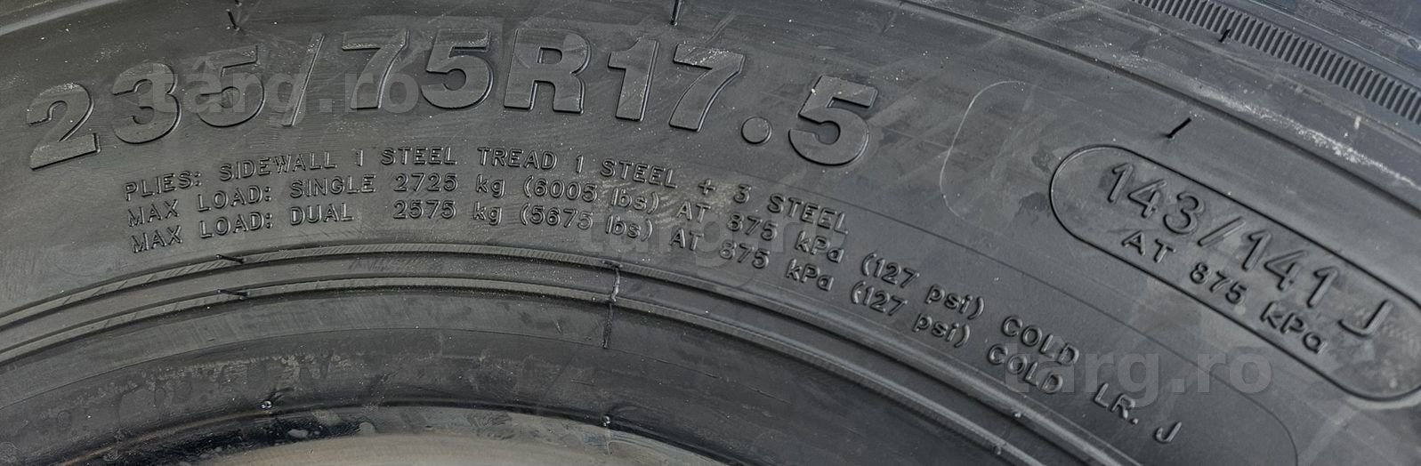 235/75 R17.5, 143J, LEAO KLT200 M+S, Anvelope de remorca M+S 5