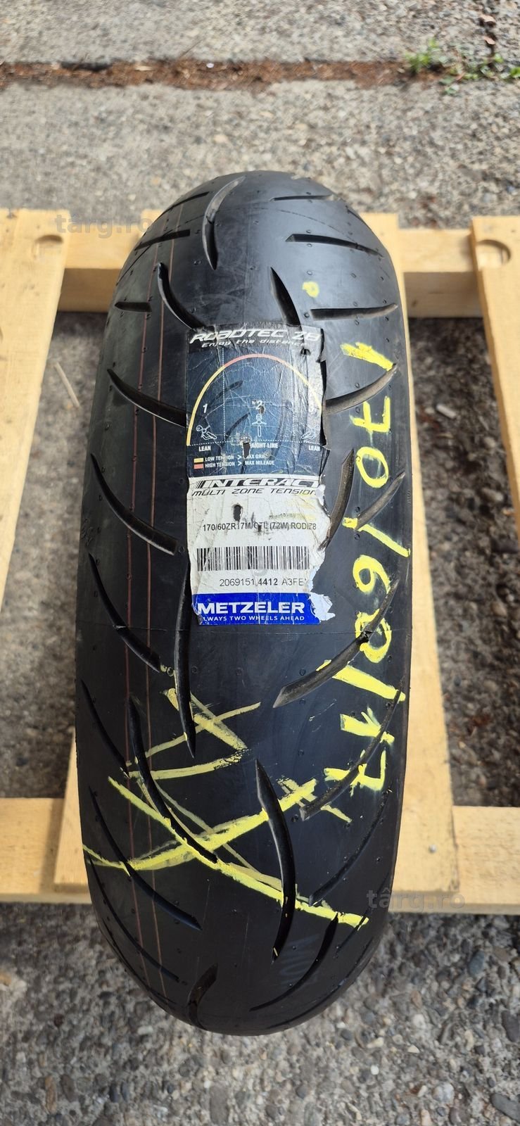 O anvelopa moto noua Metzeler 170/60/R17 M/C,dot 2019.