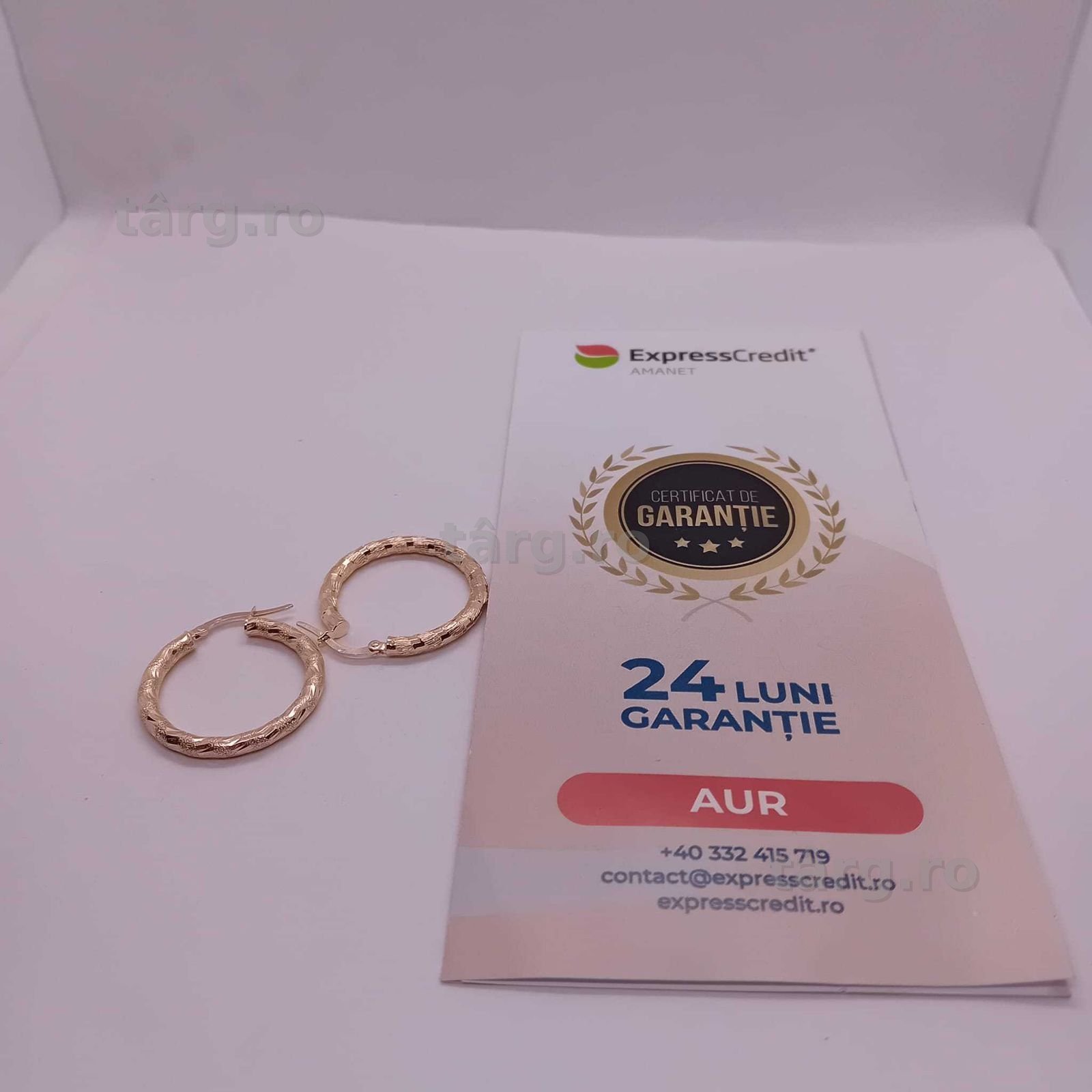 Cercei aur 14K 2.52g (Ag4 Dacia B.51163) Garantie 2 ani