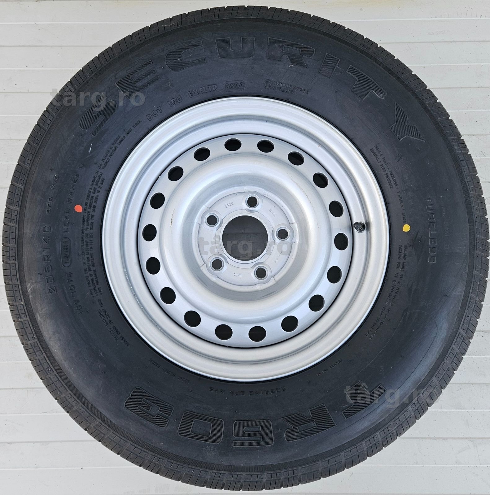 Roata completa remorca 205R14C Anvelopa SECURITY M+S pe Janta 5.5Jx14