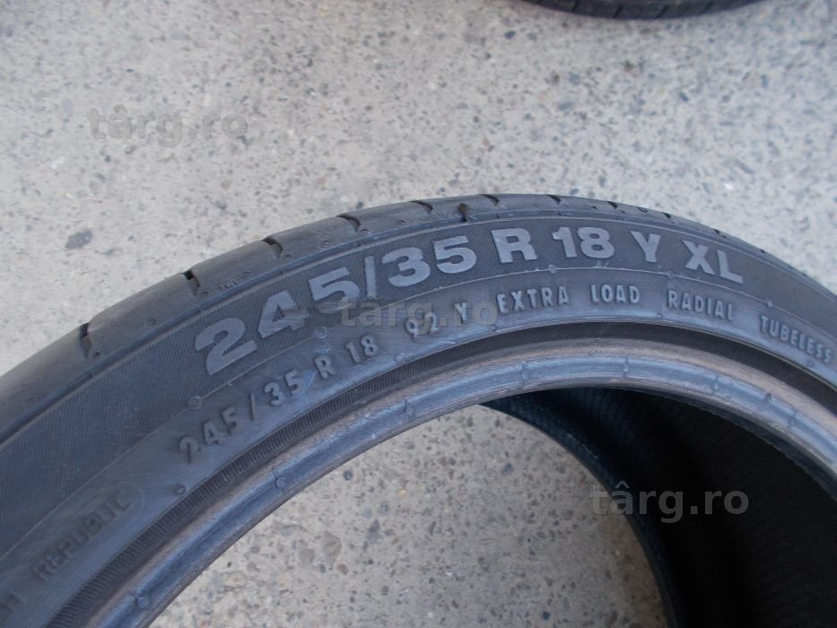 set anvelope vara 225 40 18 cu 245 35 18 Continental 6,5mm 6