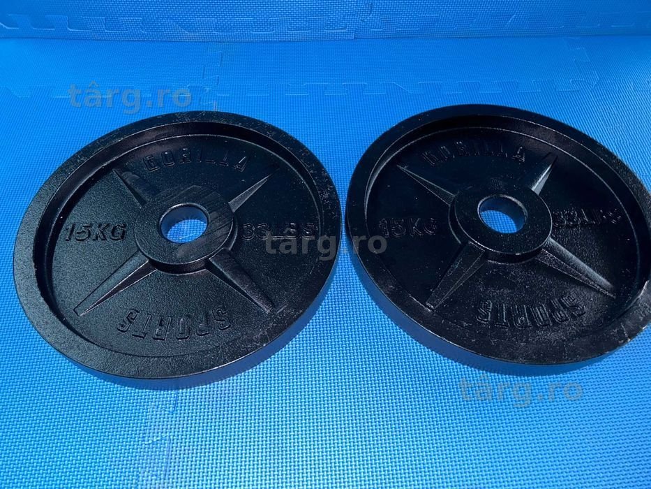 Set discuri Olimpice din fontă 30 kg 2 x 15 kg 50/51 mm