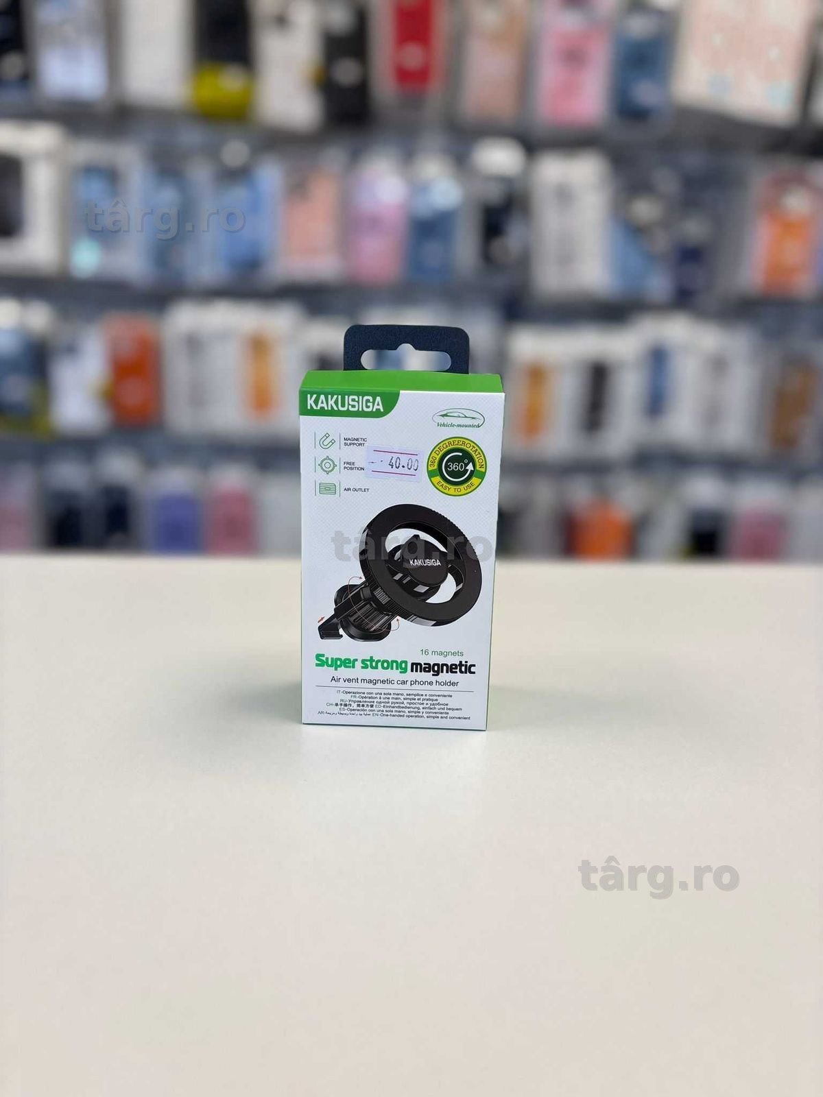 Suport Auto MagSafe, KSC-1164, pentru Grila, Rotativ, Negru