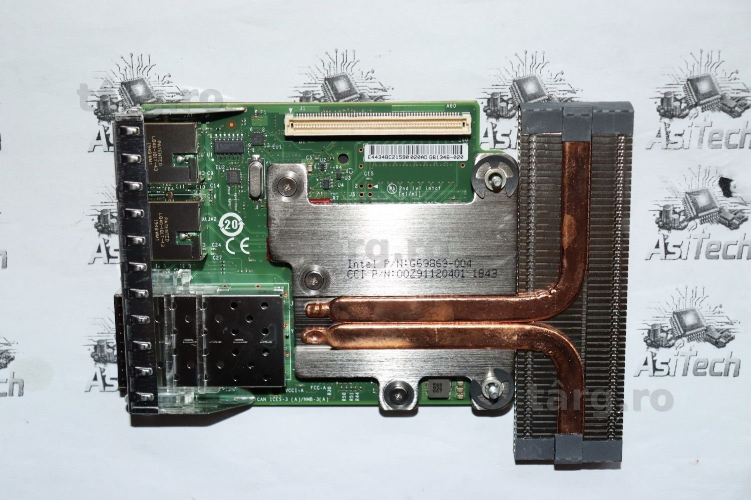 Placa de Retea Server NDC Daughter X520-DA2/i350 2 x 10GbE SFP+/2 x 1 GbE RJ45 0C63DV
