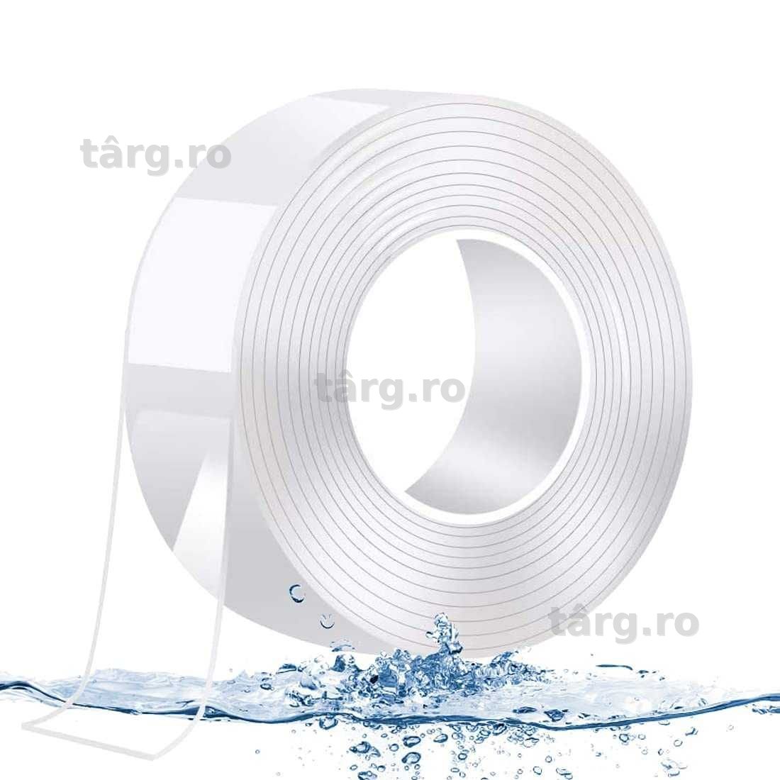 Banda de etansare transparenta autoadeziva rezistenta la apa 5m x 50mm