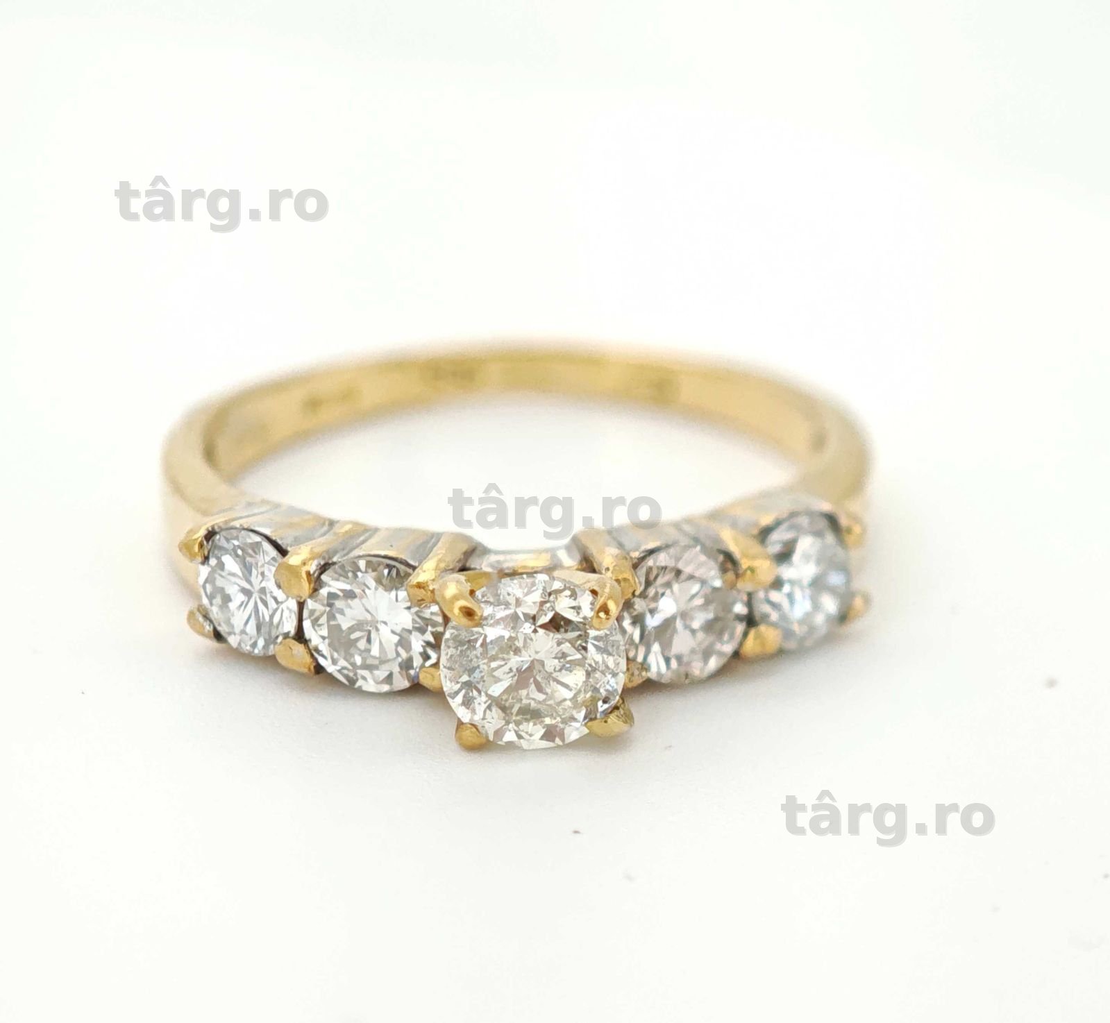 Inel 18k diamante naturale 1,35ct certificat GIA