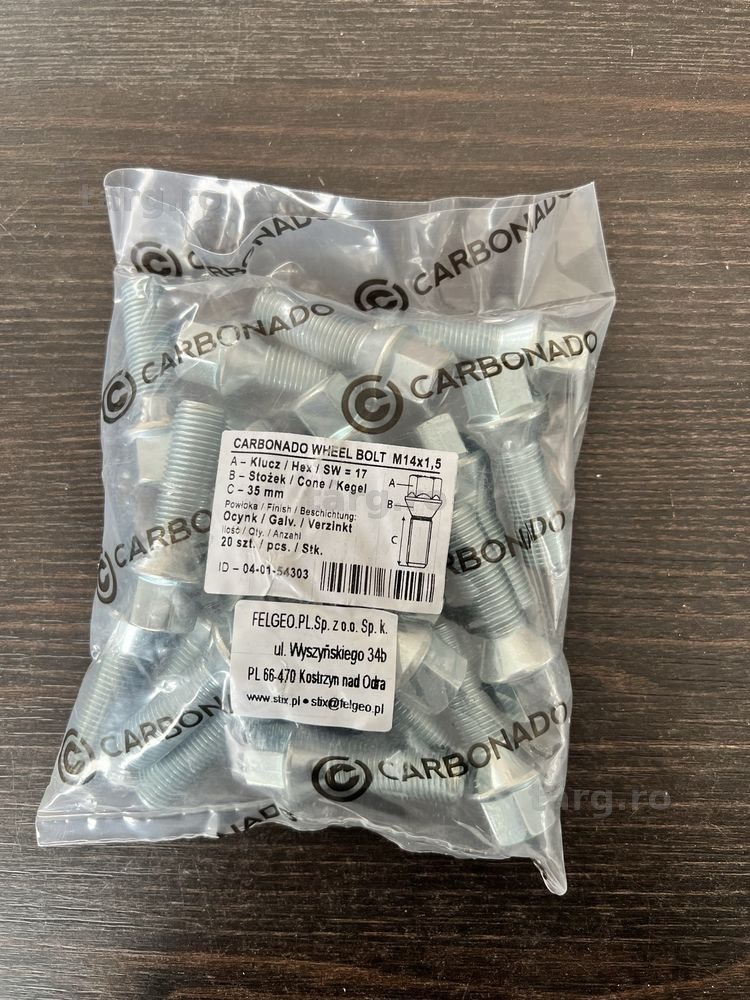 Set 20 prezoane noi con M14x1.5 filet 35 mm pt Mercedes Audi Volkswage