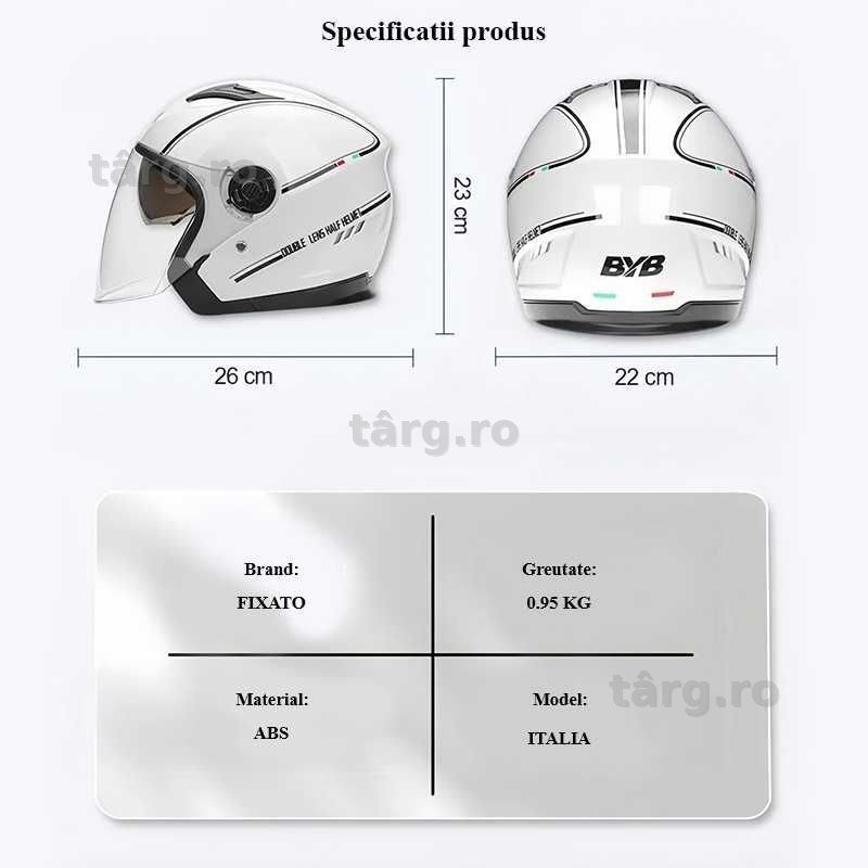 Casca Moto/Scuter/ATV, viziera dubla, marime universala, Albastru 5