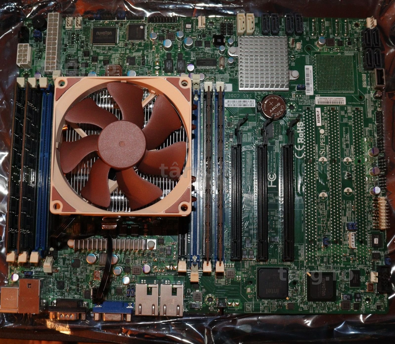 Kit Ws/Server Placa de baza SuperMicro X9SRI-F + Xeon E5-2695 V2 12Cores 2.4/3.2GHz + 64Gb DDR3 1866MHz + Bonus Cooler 4Copper Heatpipes 4p pwm