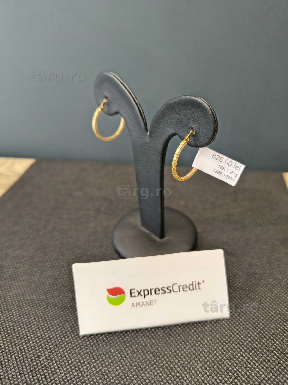 (AG51) Cercei aur 18K 1.27g b1282 - Garantie 2 ani!