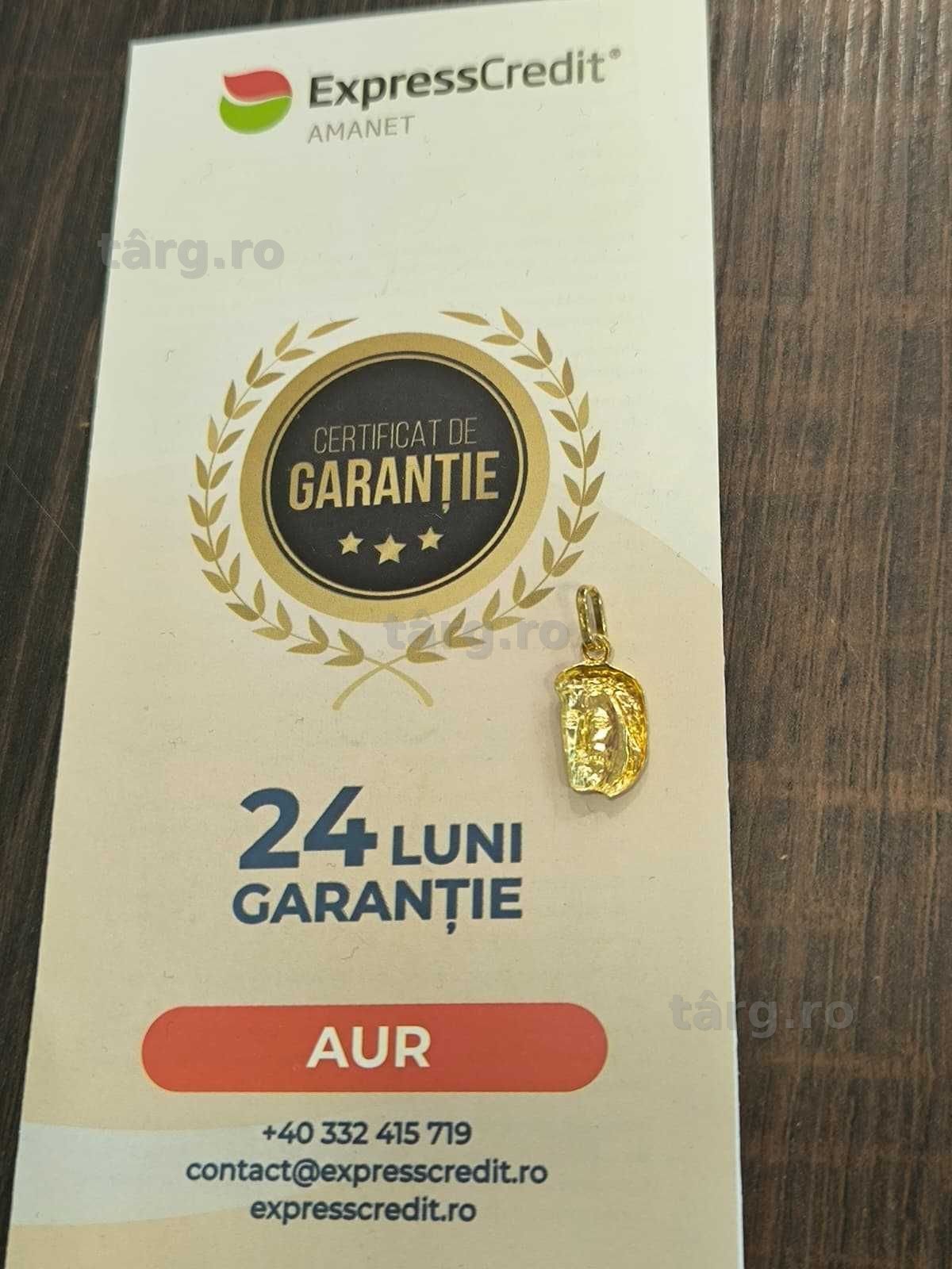 (Ag24 Harlau B.45255.3) Pandantiv aur 18K 0,76gr - Garantie 2 ani! 3