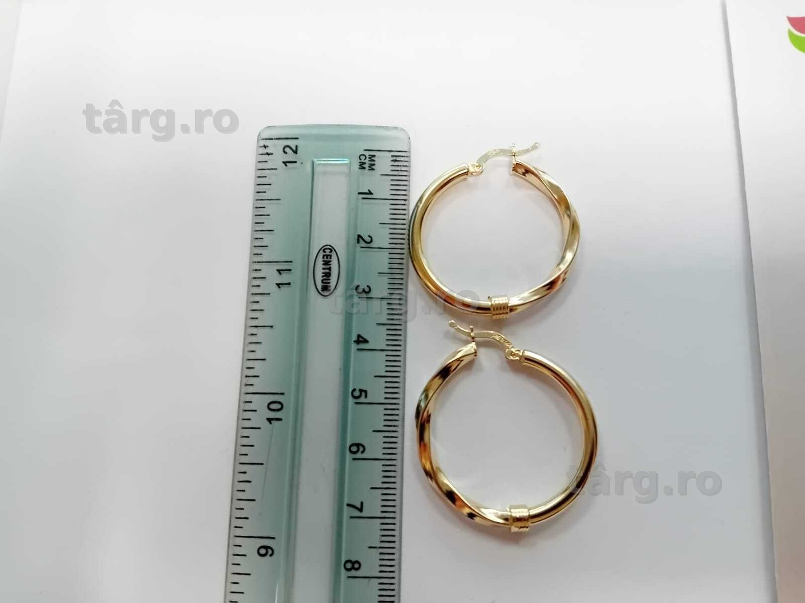 (AG33) Cercei Aur 14K / Garantie 2 Ani. 2