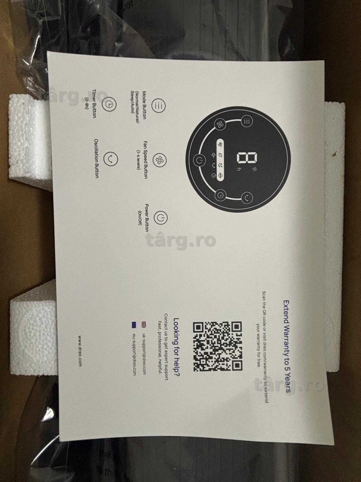 Ventilator turn DREO  pentru dormitor