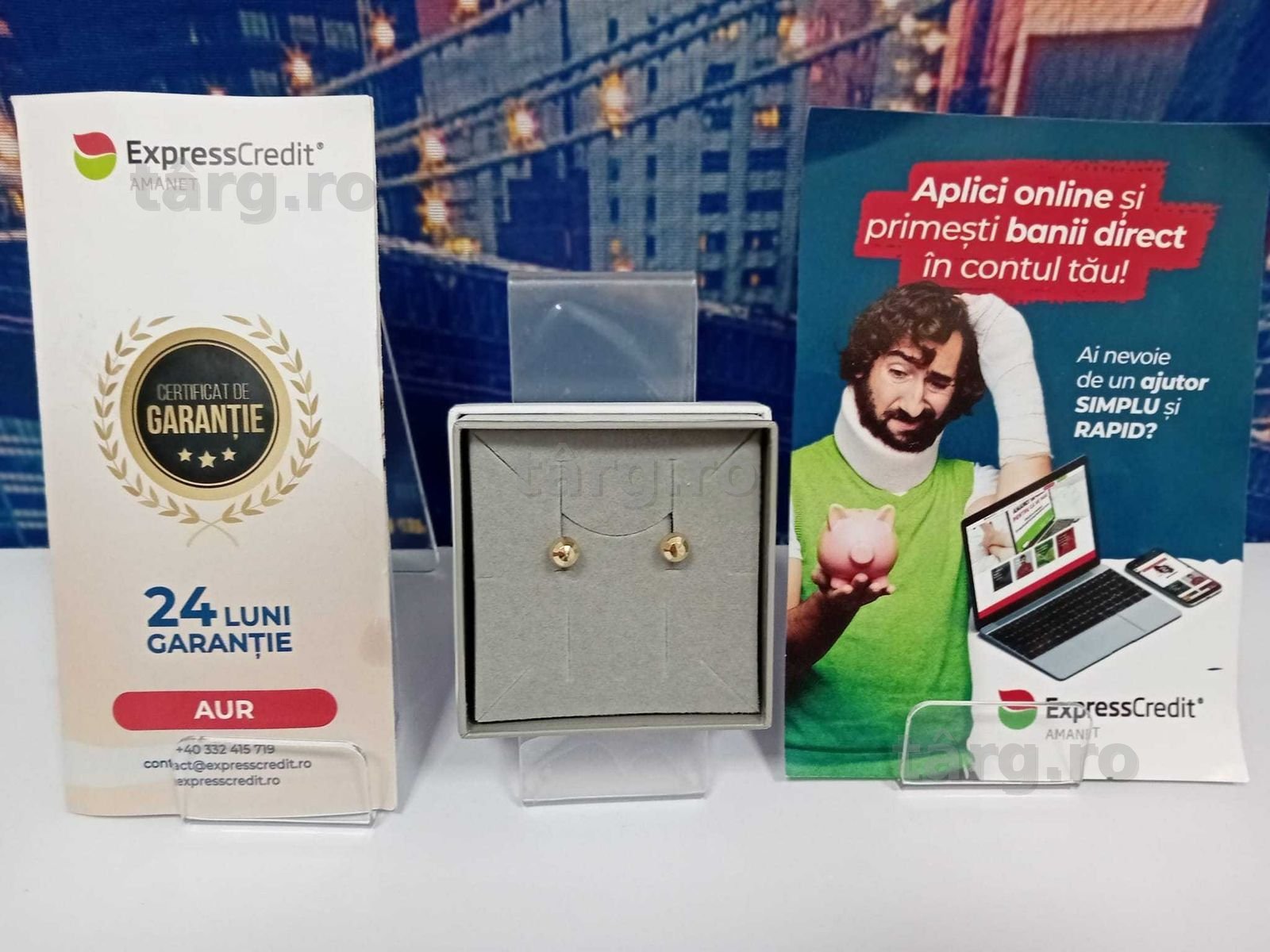Cercei 14k 1.05 gr (34666.1/30 Pacurari 2) Garantie 2 Ani!