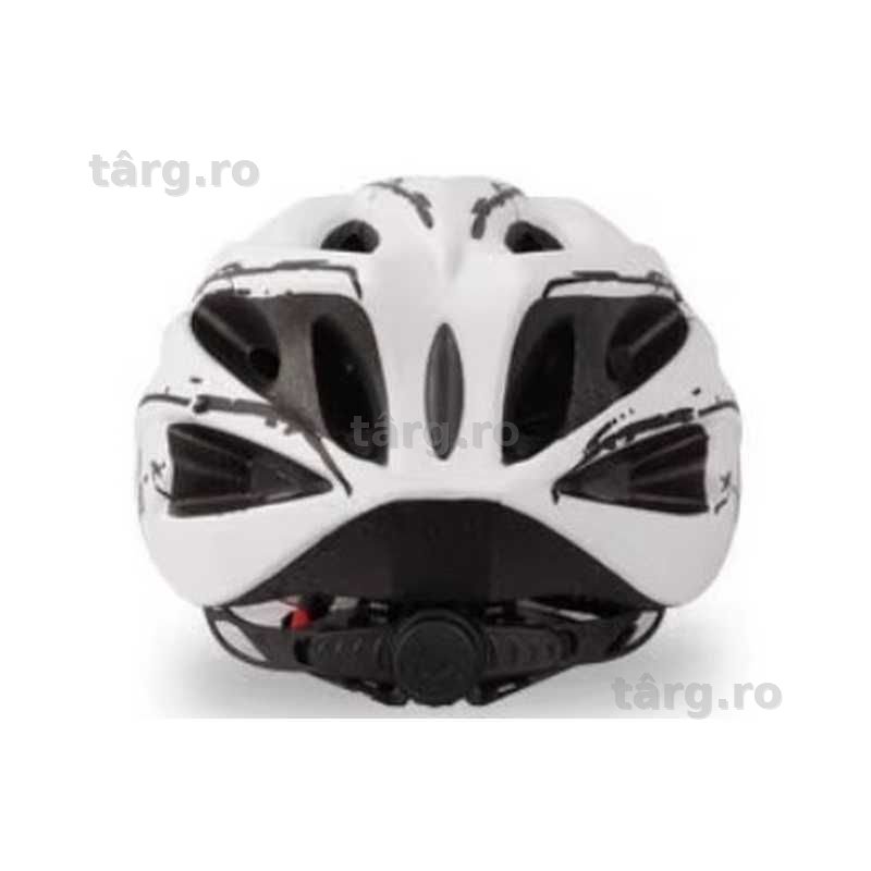 Casca Bicicleta, Viziera detasabila, Aerodinamica, Dimensiune reglabila 54-62cm, Alb cu Negru 3