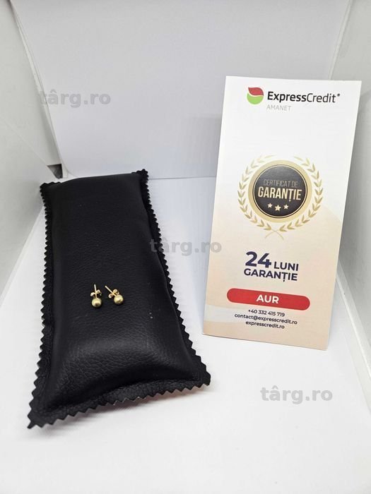 Cercei Aur 14K 0.90g (AG1 Alexandru B3607.1) - Garantie 2 Ani!