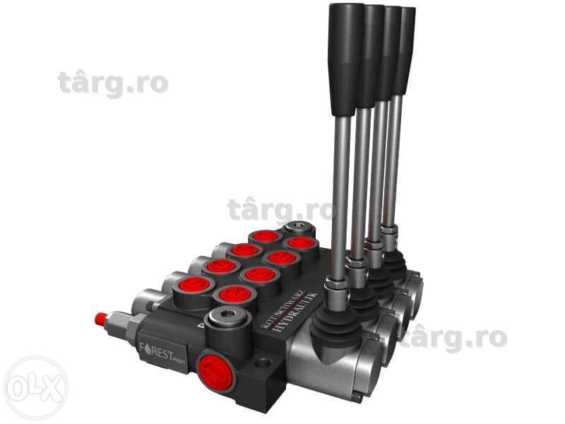 Distribuitor hidraulic monobloc 4 sectiuni 80 l/min 1/2"