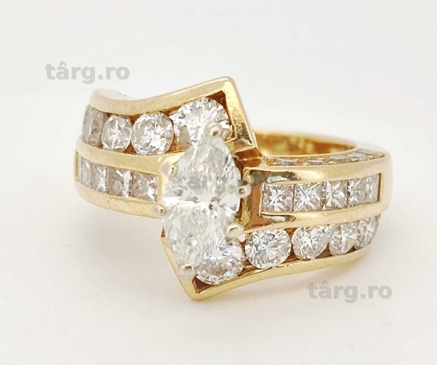 Inel 14k diamante naturale 4ct