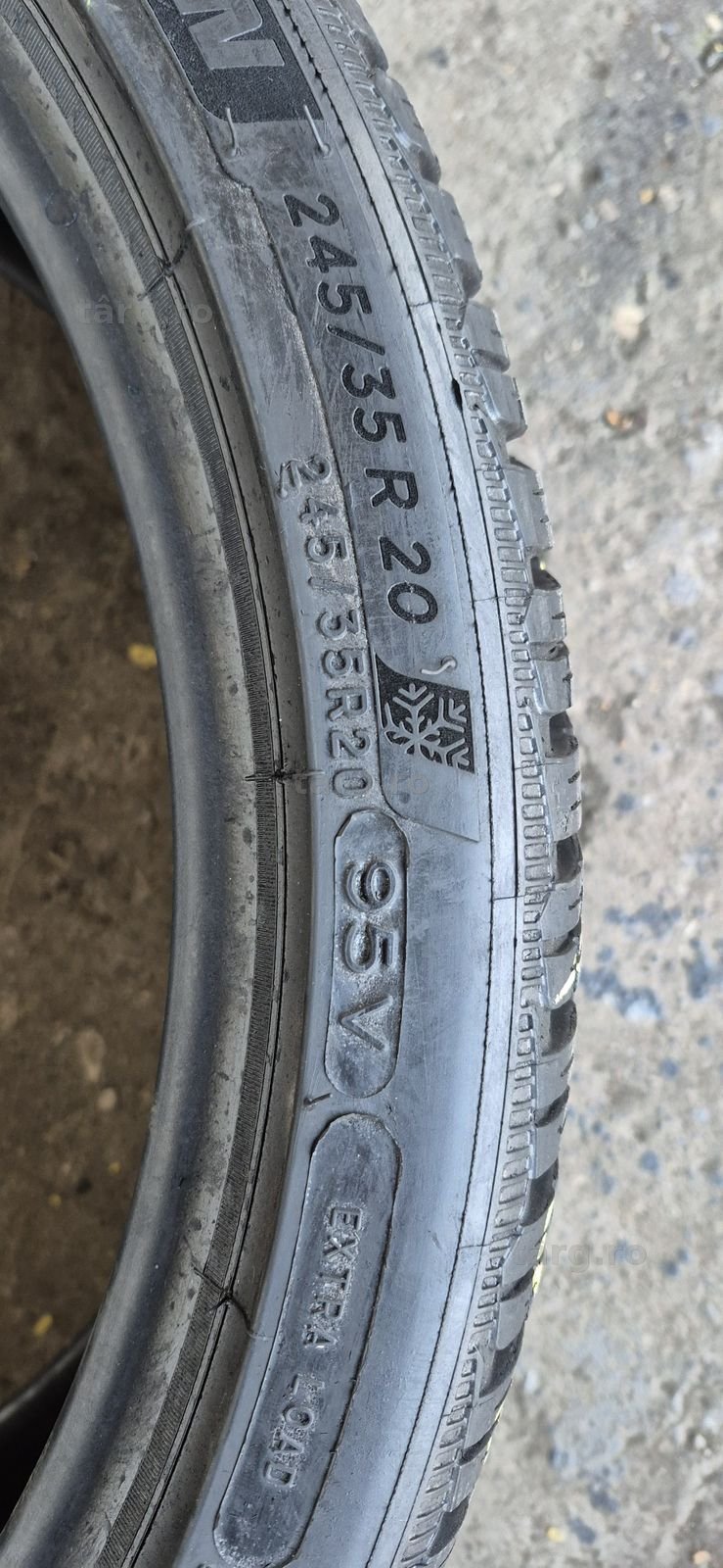 4 anvelope iarna Michelin,fata 245/35/20,spate 295/30/20.Pretul/bucata 5