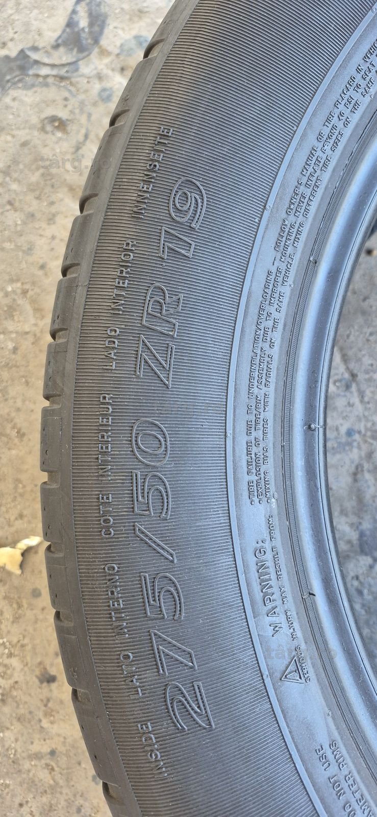 2 anvelope vara Michelin 275/50/19.Pretul este pe bucata 5