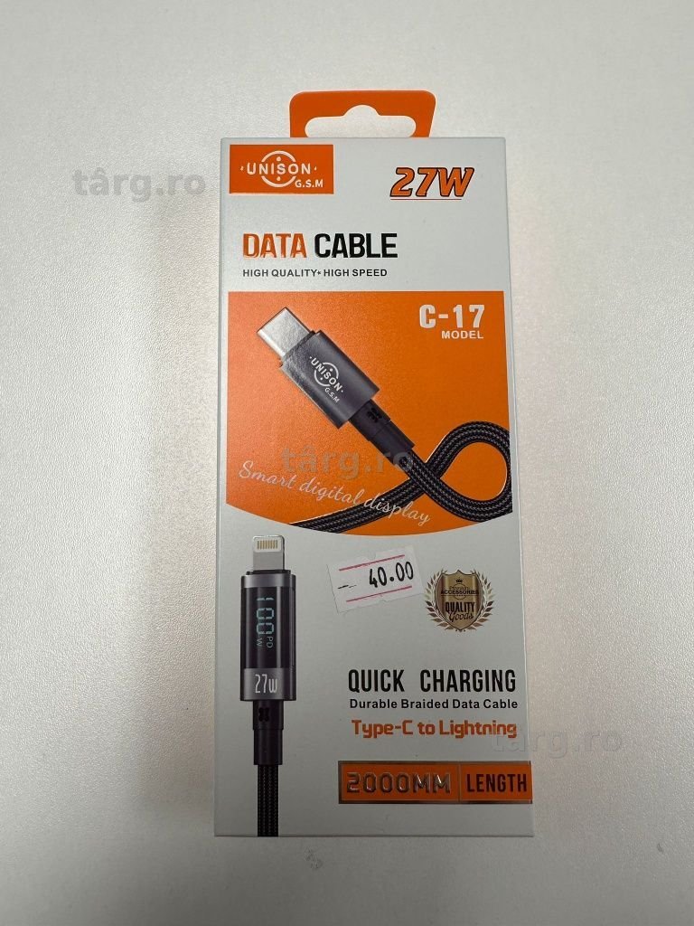 Cablu Tip C - Lightning Fast Charge, cu Afisare putere pentru iPhone 2