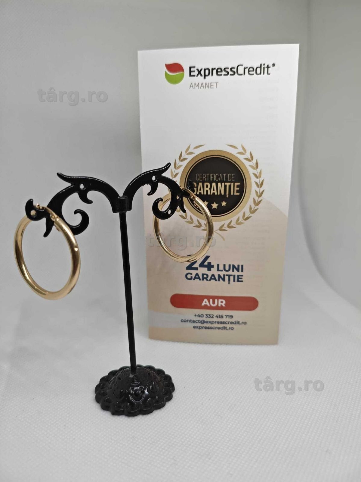 Cercei din aur de 18K 3.07gr (Ag43 Falticeni B4119.6) Garantie\Factura