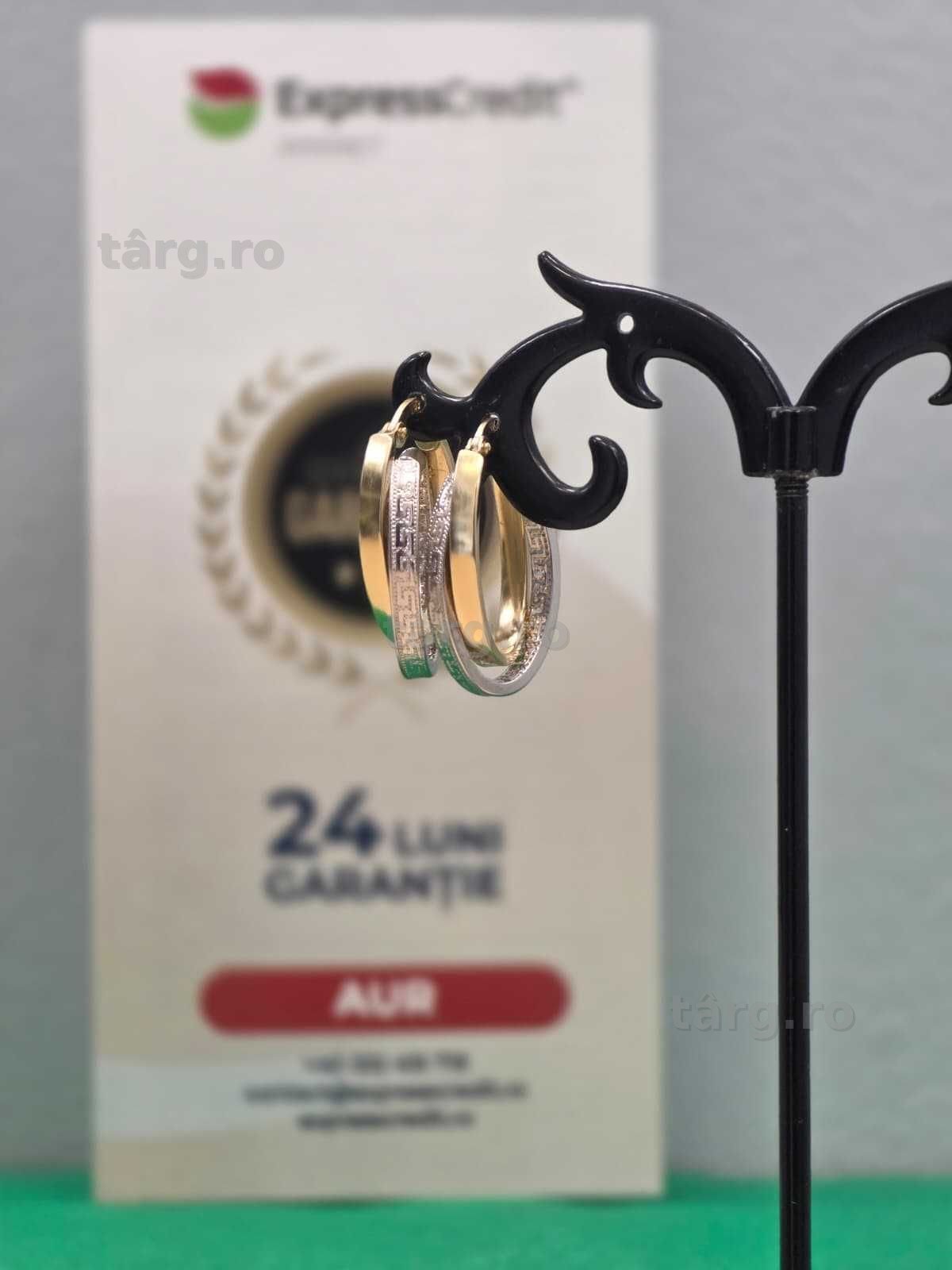 Cercei aur 14K 2.32g [Ag45 Bacau1 B.5110.4] - Garante 2 ani