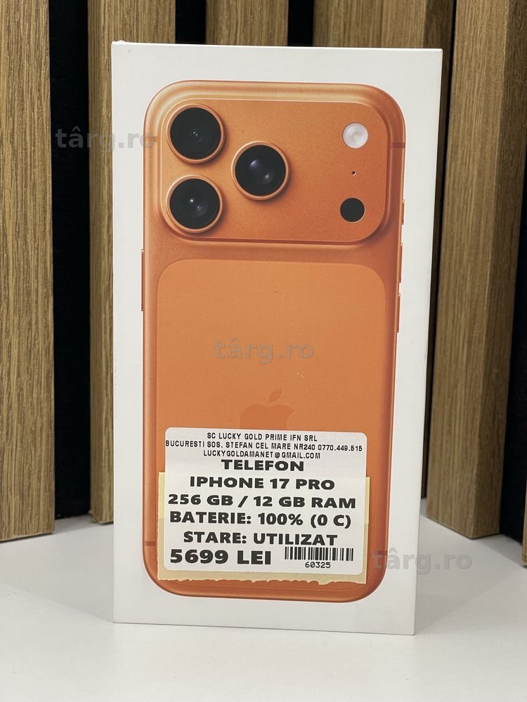 Iphone 17 Pro 256Gb 100% bat (0 Cicluri Incarcare) Garantie #60325