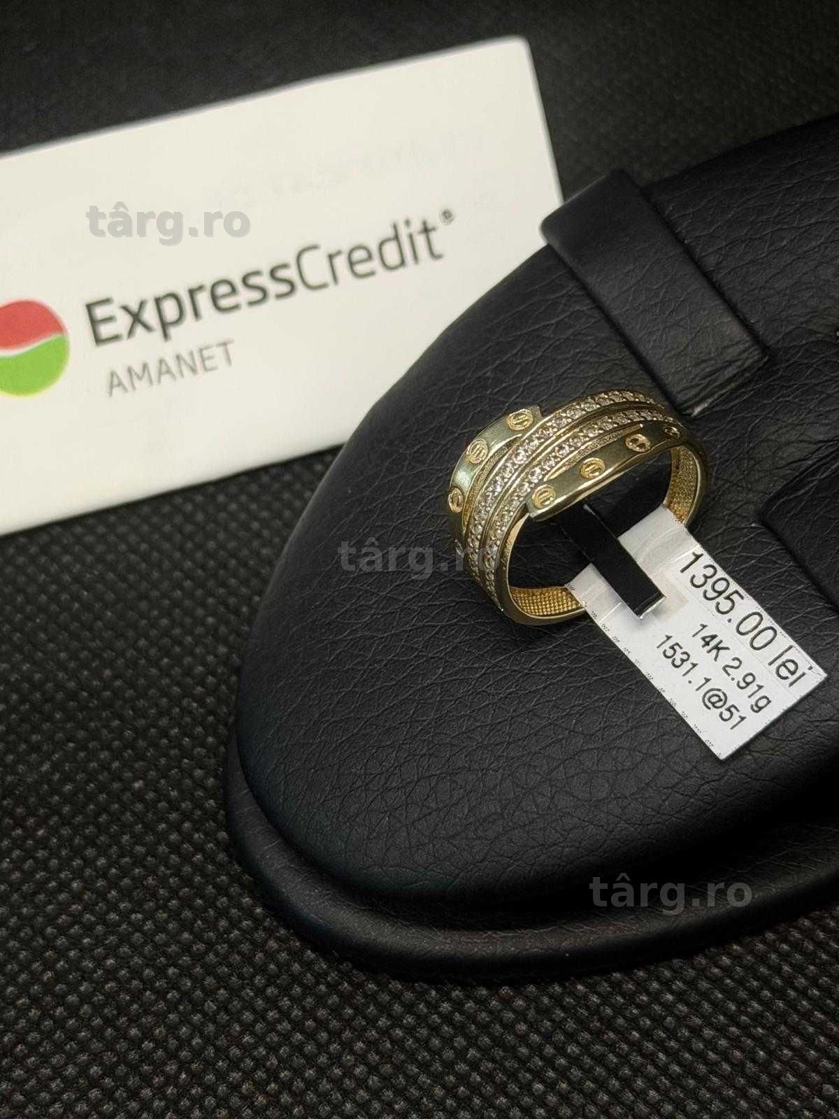 (AG51) Inel aur 14k 2.91g b1531 - garantie 2 ani!