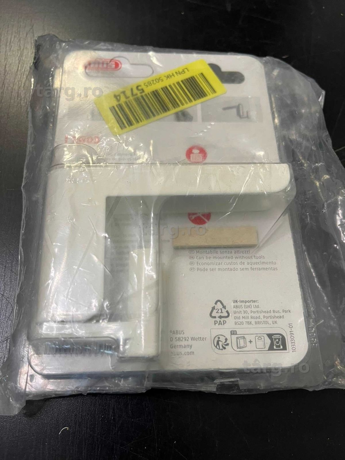 Abus 468919 Mini închizator de ușă 2603 W, alb