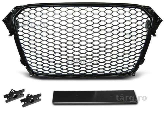 Grila sport Audi A4 (B8) RS-Type 2011-2015 Negru Lucios model RS-Style