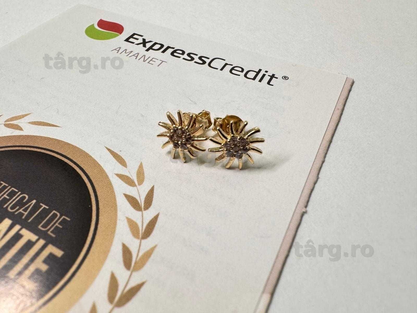 Cercei aur 14K 1.08g (B.61617 Tatarasi) Garantie 2 ani