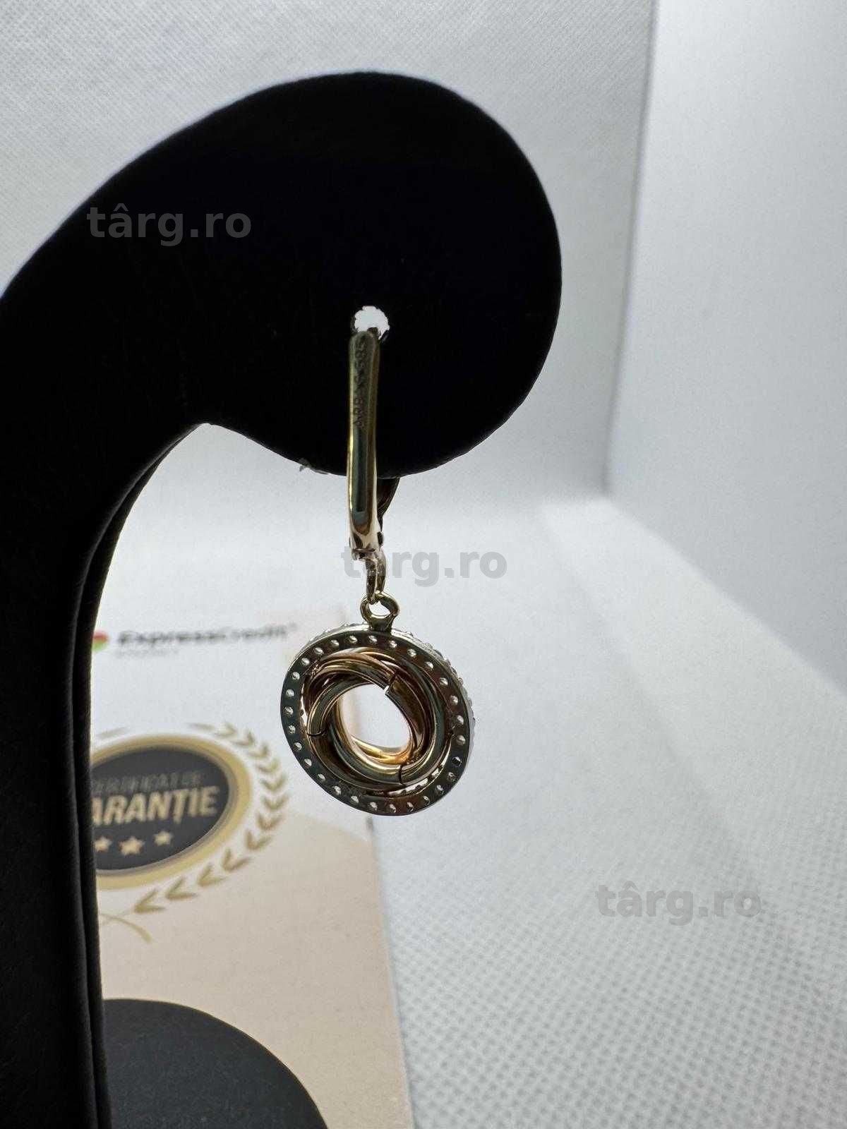 Cercei din aur 14k (70031.1/ 10 Pacurari 1) garantie 2 ani! 4