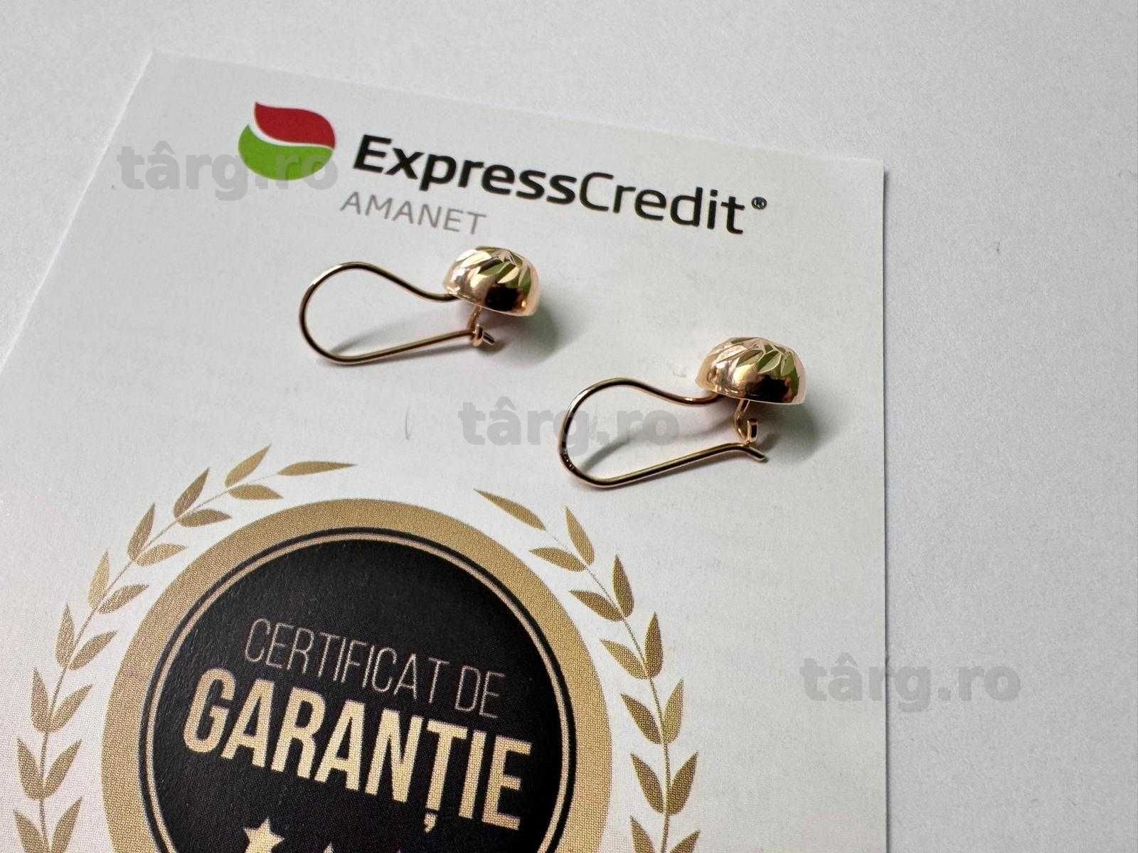 Cercei aur 14K 1.13g (B.60508.1 Tatarasi) Garantie 2 ani 3