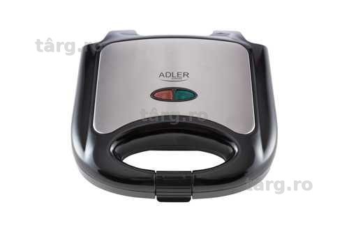 Sandwich Maker Adler AD 3015, 850W, Placi antiaderente