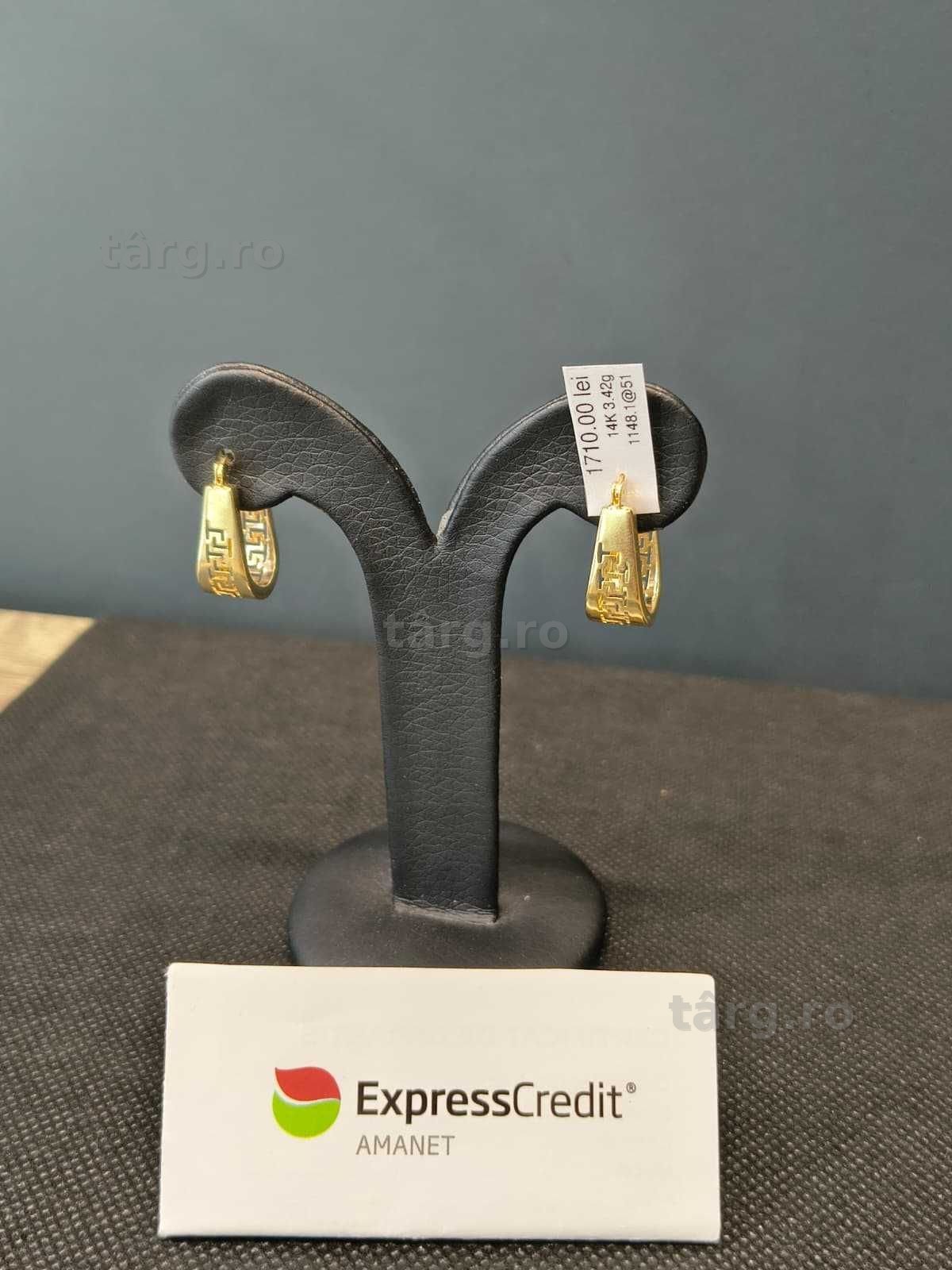 (AG51) Cercei aur 14K 3.42g b1148 - Garantie 2 ani!