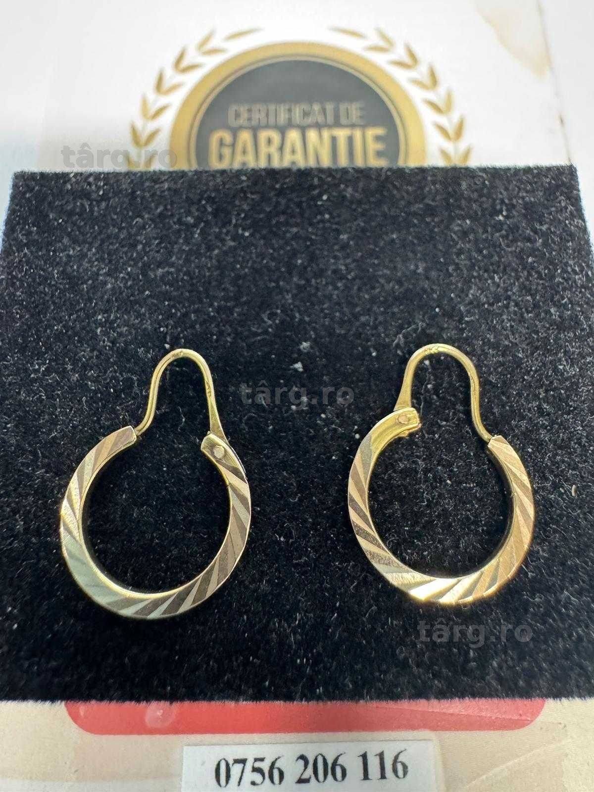 Cercei din aur 14k (70122.1/ 10 Pacurari 1) garantie 2 ani! 3