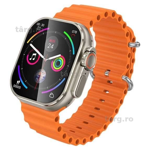 Ceas SmartWatch Hoco Y23 Ultra – Android & iOS, Sport, BT 5.3, Orange 2