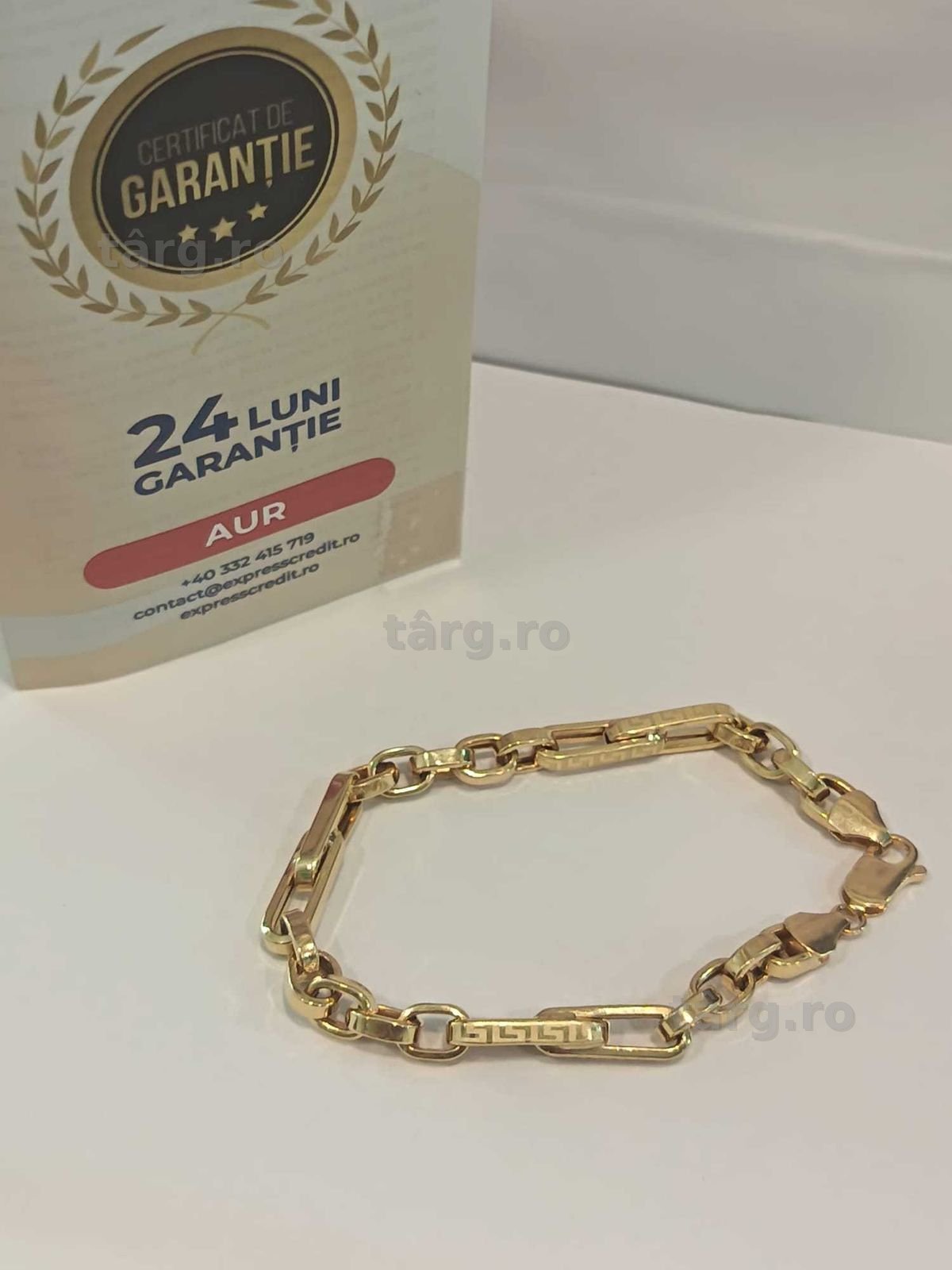 (AG41) Bratara aur, 14K b4156.43 Certificat de garantie
