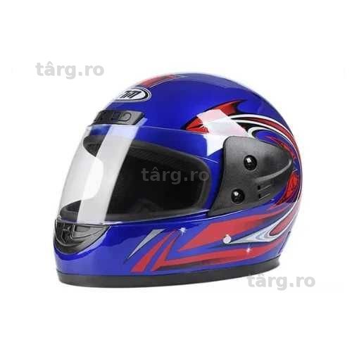 Casca Moto/Scuter/ATV, viziera detasabila, marime universala, Albastru
