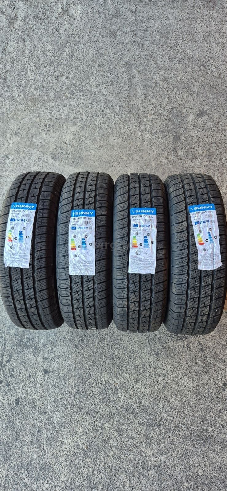 4 anvelope iarna noi Sunny 195/70/15C,dot 2025.Pretul este pe bucata.