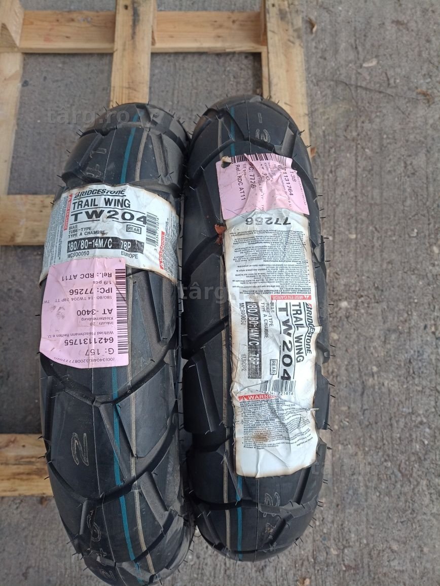 2 anvelope NOI Bridgestone 180/80 R14 dot 2919