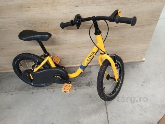 Bicicleta 14" galbenă - (SecondHand) Decathlon