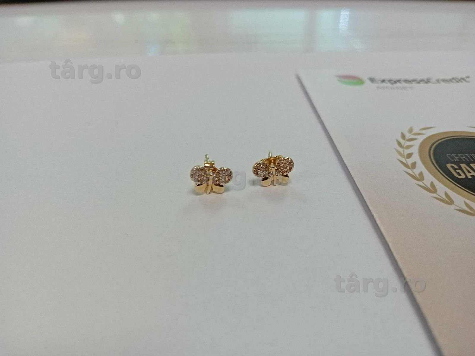 (Ag33) Cercei Aur 14K/Garantie 2 ani