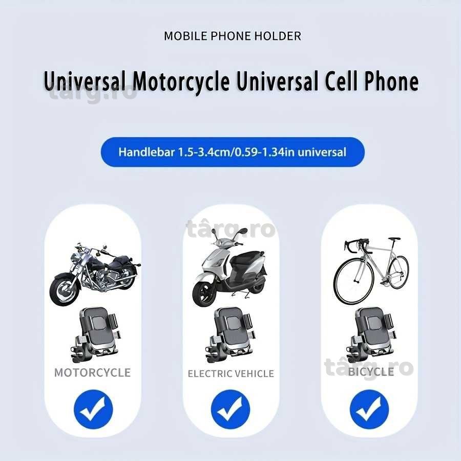 Suport de telefon Scuter/Moto, montare pe oglinda, reglabil 4